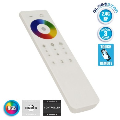 Ασύρματο LED RGB Χειριστήριο Αφής 2.4G RF Έως και 3 Διαφορετικά Groups GloboStar 73413