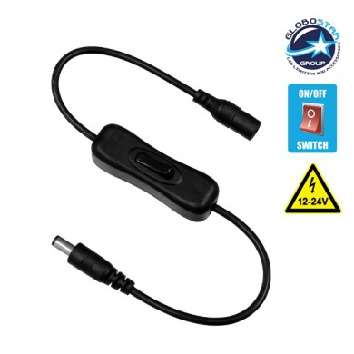 GloboStar® 73302 Διακόπτης On-Off Μαύρος DC 12-24V Max 120W