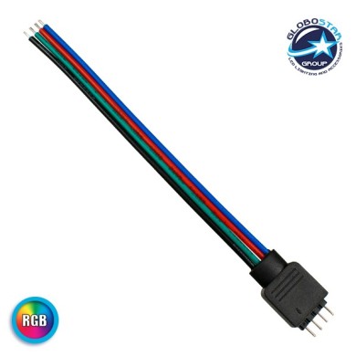 GloboStar® 70725 RGB Connector με καλώδιο 4 PIN
