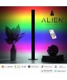GloboStar® ALIEN-DIVA-BLACK-50-11 ALIEN Design DIVA Μοντέρνο Minimal Nordic Μεταλλικό Φωτιστικό Επιτραπέζιο - Πορτατίφ - Λαμπατέρ Μαύρο LED 10W 1500lm με Ασύρματο Χειριστήριο RF & Dimmer IP20 Πολύχρωμο RGBW Ψηφιακή με Τρεχούμενα Εφέ  Μ3 x Π1.6 x Υ50cm