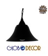 GLOBOSTAR® CLOCHER 01041 Vintage Κρεμαστό Φωτιστικό Οροφής με Ντουί 1 x E27 AC 220-240V IP20 - Μαύρο - Μ29 x Π29 x Υ34cm