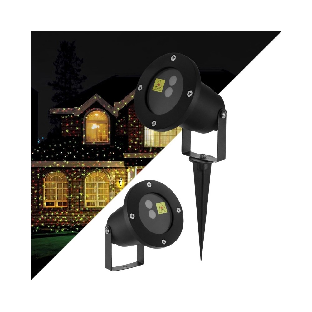 GloboStar® 75598 Προβολάκι Κήπου Καρφωτό - Δαπέδου Laser 30W 60° AC 230V Αδιάβροχο IP67 με Ασύρματο Χειριστήριο RF 2.4Ghz Πράσινο - Κόκκινο