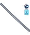 GloboStar® 77612 Στρογγυλό Υφασμάτινο Καλώδιο 1m 2 x 0.75mm² Ασημί