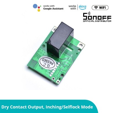 GloboStar® 80001 SONOFF RE5V1C-R2 - Wi-Fi Smart Switch 5V Inching-Selflock Relay Module