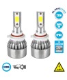 GloboStar® 82010 HB4 9006 C6 Line KIT Βασικού Φωτισμού Αυτοκινήτου & Φορτηγού 1st Generation Can-Bus Series LED CREE CXB COB 72W 7600lm DC 8-48V Αδιάβροχο IP65 Ψυχρό Λευκό 6000K