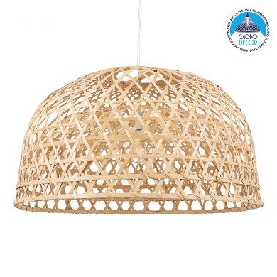 GLOBOSTAR® MANGEA 00717 Boho Κρεμαστό Φωτιστικό Οροφής με Ντουί 1 x E27 AC 220-240V IP20 - Μπεζ - Μ100 x Π100 x Υ59cm