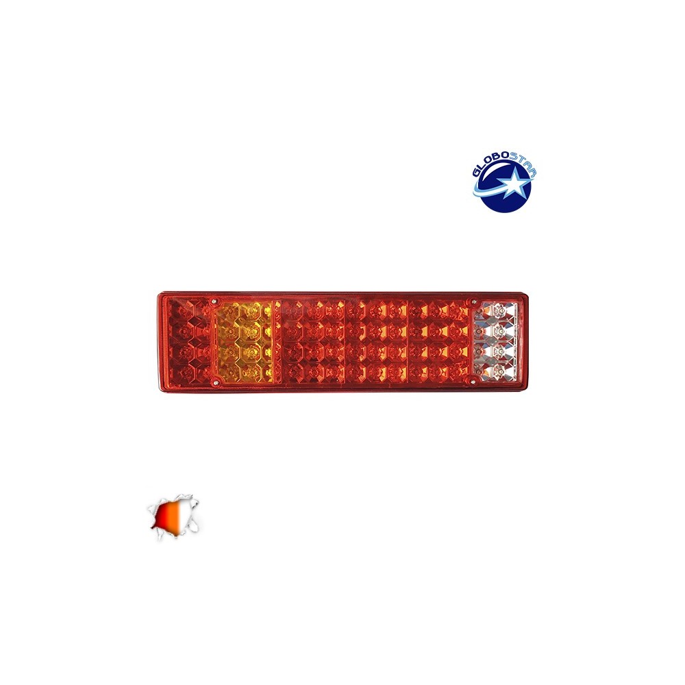 Πίσω Φανάρι Φορτηγού 64 LED 24 Volt Universal Αδιάβροχο IP66 GloboStar 75497