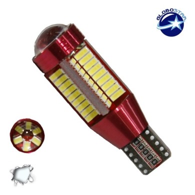 GloboStar® T10 W5W 40192 Λαμπτήρας LED T10 Can Bus με 78 SMD 4014 5.5W DC 12-16V IP20 312lm 360° 6000k