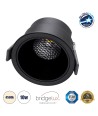GLOBOSTAR® PLUTO-M 60256 Χωνευτό Downlight Σποτ με Honeycomb Anti Glare Reflector LED 10W 1300lm 38° AC 220-240V IP20 Φυσικό Λευκό 4500K - Bridgelux COB Chip & TÜV SÜD Driver - Μαύρο Ματ - Μ8.4 x Π8.4 x Υ5.9cm - Q7.5cm - 5 Χρόνια Εγγύηση