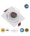 GLOBOSTAR® LEO-SQ 60291 Χωνευτό Κινούμενο Downlight Σποτ με Honeycomb Anti Glare Reflector LED 10W 1250lm 38° AC 220-240V IP20 Θερμό Λευκό 2700K - Bridgelux COB Chip & TÜV SÜD Driver - Λευκό Ματ - Μ8.5 x Π8.5 x Υ6.6cm - Q7.5 x 7.5cm - 5 Χρόνια Εγγύηση