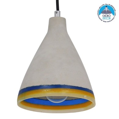 GLOBOSTAR® BEVIN 10001005 Μοντέρνο Κρεμαστό Φωτιστικό Οροφής με Ντουί 1 x E27 AC 220-240V IP20 - Πολύχρωμο - Μ17 x Π17 x Υ20cm