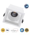 GLOBOSTAR® PLUTO-B 60279 Χωνευτό Downlight Σποτ με Honeycomb Anti Glare Reflector LED 15W 1875lm 38° AC 220-240V IP20 Θερμό Λευκό 2700K - Bridgelux COB Chip & TÜV SÜD Driver - Λευκό Ματ - Μ10.4 x Π10.4 x Υ6.5cm - Q9.5 x 9.5cm - 5 Χρόνια Εγγύηση