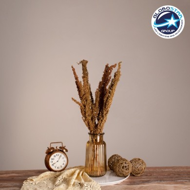 GloboStar® CURLYDOCK 36541 Αποξηραμένο Φυτό Αγριολάπαθο - Μπουκέτο Διακοσμητικών Κλαδιών Μπεζ - Καφέ Υ60cm - Σετ 8 τμχ