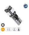 GloboStar® T10 W5W 08050 Λάμπα Αυτοκίνητου LED  2rd Generation Can-Bus Series 5xSMD5050 2.30W 240lm 360° DC 12-16V IP20 Φ1.1 x Υ2.7cm Πορτοκαλί