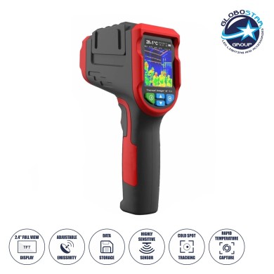 GLOBOSTAR® NOYAFA-NF-521 79989 Ψηφιακή Θερμοκάμερα Χειρός 2MP -10°C - 400°C με Οθόνη 2.4" TFT LCD με Micro-USB με Επαναφορτιζόμενη Μπαταρία Li-ion 3.7V 2600mAh & 8GB Micro TF Card IP20 - Μ6 x Π6 x Υ21cm - 2 Χρόνια Εγγύηση