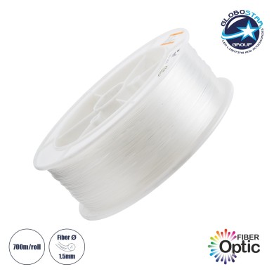 GloboStar® 79623 Ρολό Οπτικής Ίνας - Fiber Optic Roll για LED Μηχανές Οπτικής Ίνας - Πάχους 1.5mm - Μήκος Ρολού 700 Μέτρα