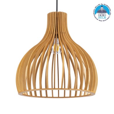 GLOBOSTAR® SCANDINAVIA 01697 Boho Κρεμαστό Φωτιστικό Οροφής με Ντουί 1 x E27 AC 220-240V IP20 - Μπεζ - Μ35 x Π35 x Υ35cm