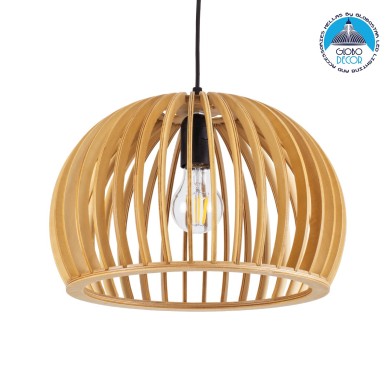 GLOBOSTAR® SCANDINAVIA 01698 Boho Κρεμαστό Φωτιστικό Οροφής με Ντουί 1 x E27 AC 220-240V IP20 - Μπεζ - Μ33 x Π33 x Υ20cm