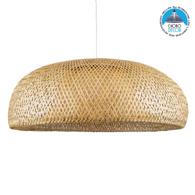 GLOBOSTAR® SAN TROPEZ 00673 Boho Κρεμαστό Φωτιστικό Οροφής με Ντουί 1 x E27 AC 220-240V IP20 - Μπεζ - Μ100 x Π100 x Y35cm