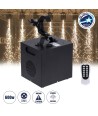 GloboStar® 51131 SIRENS Επαγγελματική Κρεμαστή Μηχανή Cold Sparkle Machine - Fountain Εφέ με Άκαυστες Σπίθες 600W AC 220V-240V DMX512 Display on Body & Ασύρματο Χειριστήριο - Μαύρο - L20 x W18 x H34cm