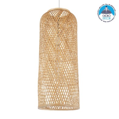 GLOBOSTAR® CALERO 01711 Boho Κρεμαστό Φωτιστικό Οροφής με Ντουί 1 x E27 AC 220-240V IP20 - Μπεζ - Μ30 x Π30 x Υ70cm