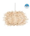 GLOBOSTAR® MINORCA 01729 Boho Κρεμαστό Φωτιστικό Οροφής με Ντουί 1 x E27 AC 220-240V IP20 - Μπεζ - Μ30 x Π30 x Υ18cm