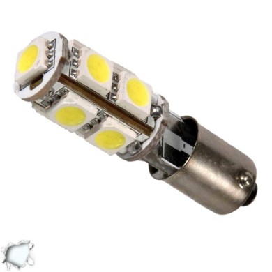 GloboStar® BA9S - T4W 42000   Λάμπα Αυτοκινήτου LED Can Bus με 9 SMD 5050 12 Volt 2.66W 266 lm 270° Ψυχρό Λευκό  6000K