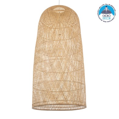 GLOBOSTAR® CALERO 00670 Boho Κρεμαστό Φωτιστικό Οροφής με Ντουί 1 x E27 AC 220-240V IP20 - Μπεζ - Μ60 x Π60 x Y120cm