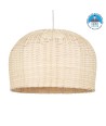 GLOBOSTAR® BERMUDA 01709 Boho Κρεμαστό Φωτιστικό Οροφής με Ντουί 1 x E27 AC 220-240V IP20 - Μπεζ - Μ50 x Π50 x Y34cm