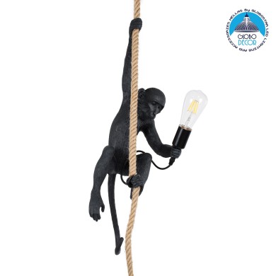 GLOBOSTAR® APES 01801 Μοντέρνο Κρεμαστό Φωτιστικό Οροφής με Ντουί 1 x E27 AC 220-240V IP20 - Μαύρο & Μπεζ - Μ26 x Π28 x Υ69cm