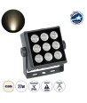 GLOBOSTAR® FLOODTINY 90369 Προβολέας Σποτ Wall Washer LED 27W 3105lm 3° DC 24V Αδιάβροχο IP65 Φυσικό Λευκό 4500K Dimmable - Bridgelux SMD Chip - Γκρι Ανθρακί - Μ13.8 x Π16.4 x Υ7cm - 3 Χρόνια Εγγύηση