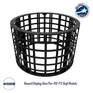 GloboStar® BASULCO 90248 Μεταλλικό Cabinet με Διάμετρο D150cm για Δημιουργία Στρόγγυλου LED Video Wall Curved με τα Εύκαμπτα Πλακίδια Ψηφιακής Οθόνης 32x16cm SKU:90232 IP20 - Φ150 x Υ96cm