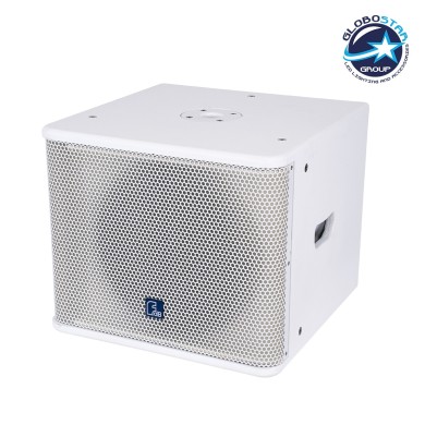 GloboStar® FDB ES112SA 98007 Facilities Speaker - Ενεργό Αυτοενισχυόμενο Ηχείο Subwoofer Εγκαταστάσεων Επιδαπέδιο με Ψηφιακό Ενισχυτή BA1.6 AC 220V-50-60Hz - 600W RMS (1400W Peak) - 1 x 12" Inches LF - IP20 - Λευκό - Μ44.5 x Π44.5 x Υ37.5cm