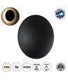 GLOBOSTAR® HELIO-R 60492 Μοντέρνο Φωτιστικό Τοίχου - Απλίκα LED 7W 840lm 120° AC 220-240V Αδιάβροχο IP65 Φυσικό Λευκό 4500K - Lumileds SMD Chip & TÜV SÜD Driver - Μαύρο Ματ - Μ16 x Π16 x Υ5cm - 5 Χρόνια Εγγύηση