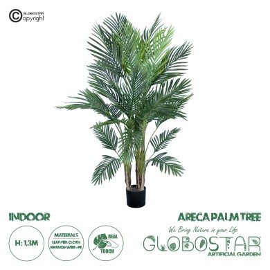 GloboStar® Artificial Garden ARECA PALM TREE 20012 - Τεχνητό Διακοσμητικό Φυτό Φοινικόδεντρο Αρέκα Υ130cm