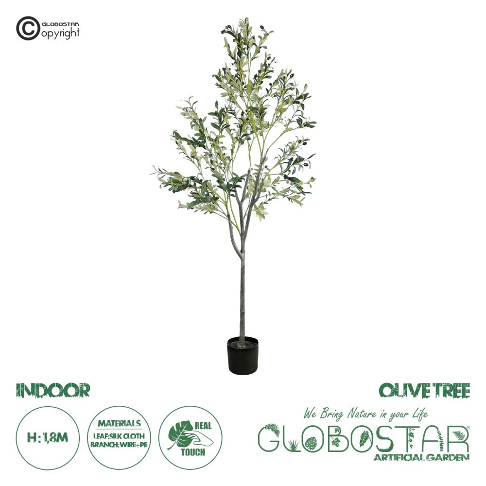 GloboStar® Artificial Garden OLIVE TREE 20054 Τεχνητό Διακοσμητικό Φυτό Ελιά Υ180cm