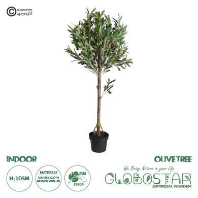 GloboStar® Artificial Garden OLIVE TREE 20052 Τεχνητό Διακοσμητικό Φυτό Ελιά Υ105cm