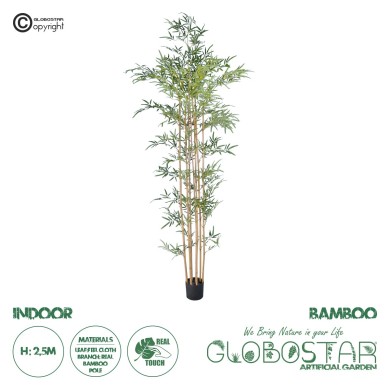 GloboStar® Artificial Garden BAMBOO 20037 Τεχνητό Διακοσμητικό Φυτό Μπαμπού Υ250cm