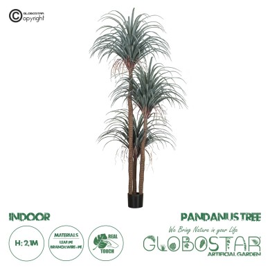 GloboStar® Artificial Garden PANDANUS TREE 20050 Τεχνητό Διακοσμητικό Φυτό Πάνδανος Υ210cm