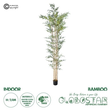 GloboStar® Artificial Garden BAMBOO 20038 Τεχνητό Διακοσμητικό Φυτό Μπαμπού Υ280cm