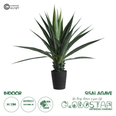 GloboStar® Artificial Garden SISAL AGAVE 20078 Τεχνητό Διακοσμητικό Φυτό Αγαύη Υ110cm