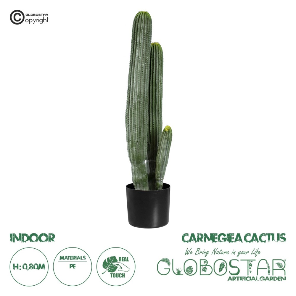 GloboStar® Artificial Garden CARNEGIEA CACTUS 20121 Τεχνητό Διακοσμητικό Φυτό Κάκτος Σαγκουάρο Υ80cm