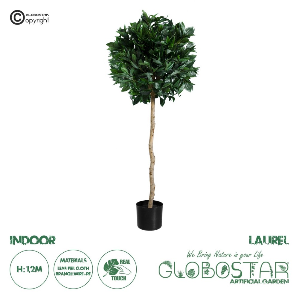 GloboStar® Artificial Garden LAUREL 20084 Τεχνητό Διακοσμητικό Φυτό Δάφνη Υ120cm