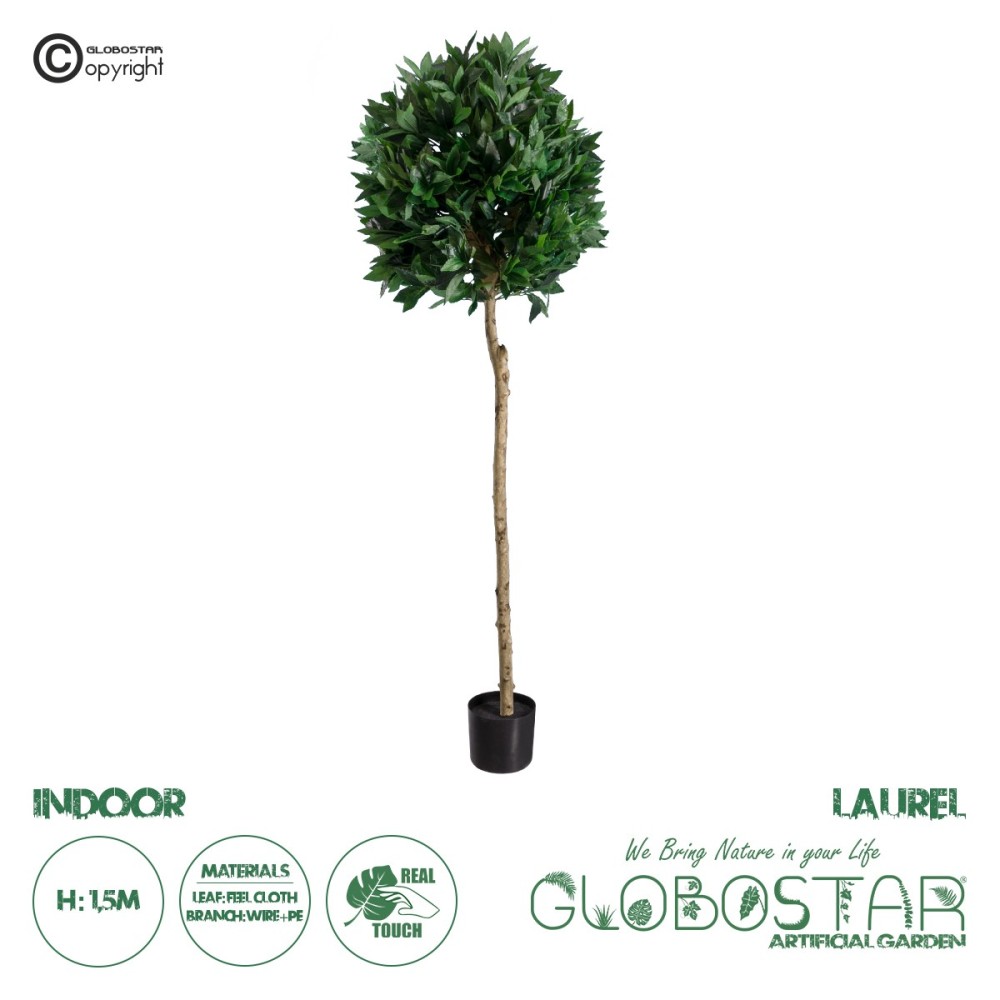 GloboStar® Artificial Garden LAUREL 20085 Τεχνητό Διακοσμητικό Φυτό Δάφνη Υ150cm