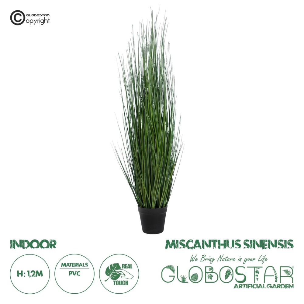 GloboStar® Artificial Garden MISCANTHUS SINENSIS 20116 Τεχνητό Διακοσμητικό Φυτό Μίσχανθος Υ120cm