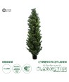 GloboStar® Artificial Garden CYPRESSUS LEYLANDII 20156 Τεχνητό Διακοσμητικό Φυτό Κυπαρίσσι Λέιλαντ Υ180cm