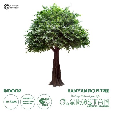 GloboStar® Artificial Garden BANYAN FICUS TREE 20160 Τεχνητό Διακοσμητικό Δέντρο Ινδική Συκιά Φίκος Υ340cm