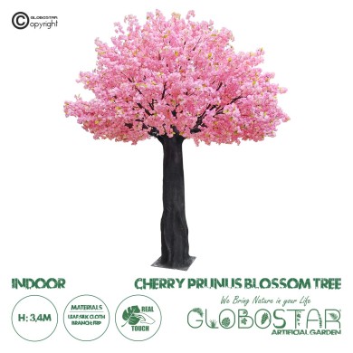 GloboStar® Artificial Garden CHERRY PRUNUS BLOSSOM TREE 20164 Τεχνητό Διακοσμητικό Δέντρο Άνθος Κερασιάς Προύμνη Υ340cm