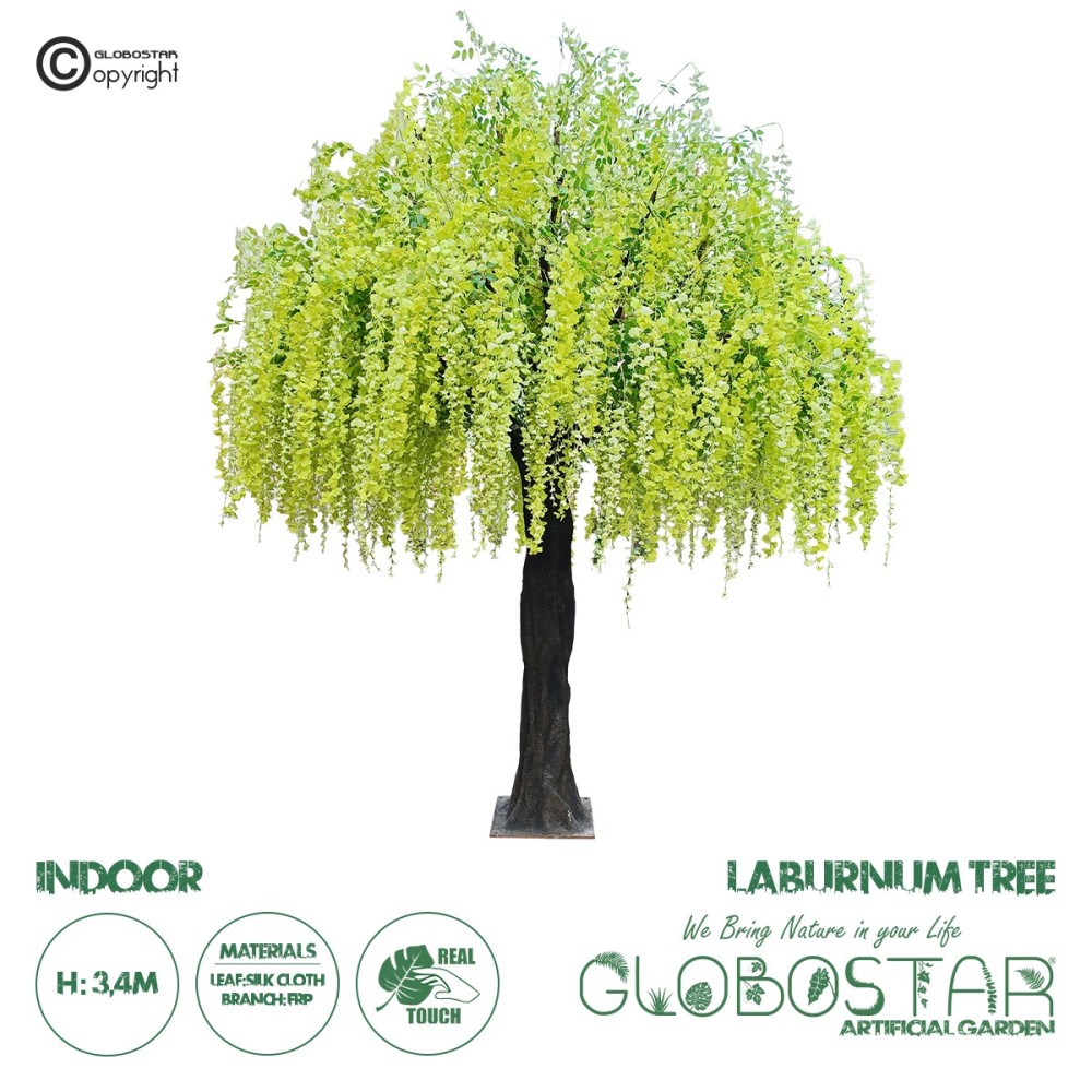 GloboStar® Artificial Garden LABURNUM TREE 20165 Τεχνητό Διακοσμητικό Δέντρο Λαβούρνο Υ340cm