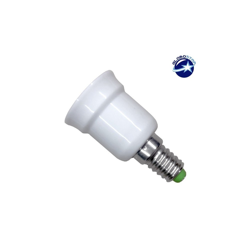 GLOBOSTAR® ADAPTOR 78974 Αντάπτορας-Μετατροπέας από Ντουί E14 σε E27 IP20 - Μ3.5 x Π3.5 x Υ6cm